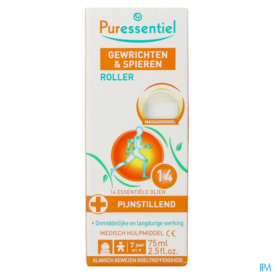 packshot van Puressentiel Roller voor Spieren en Gewrichten 75 ml