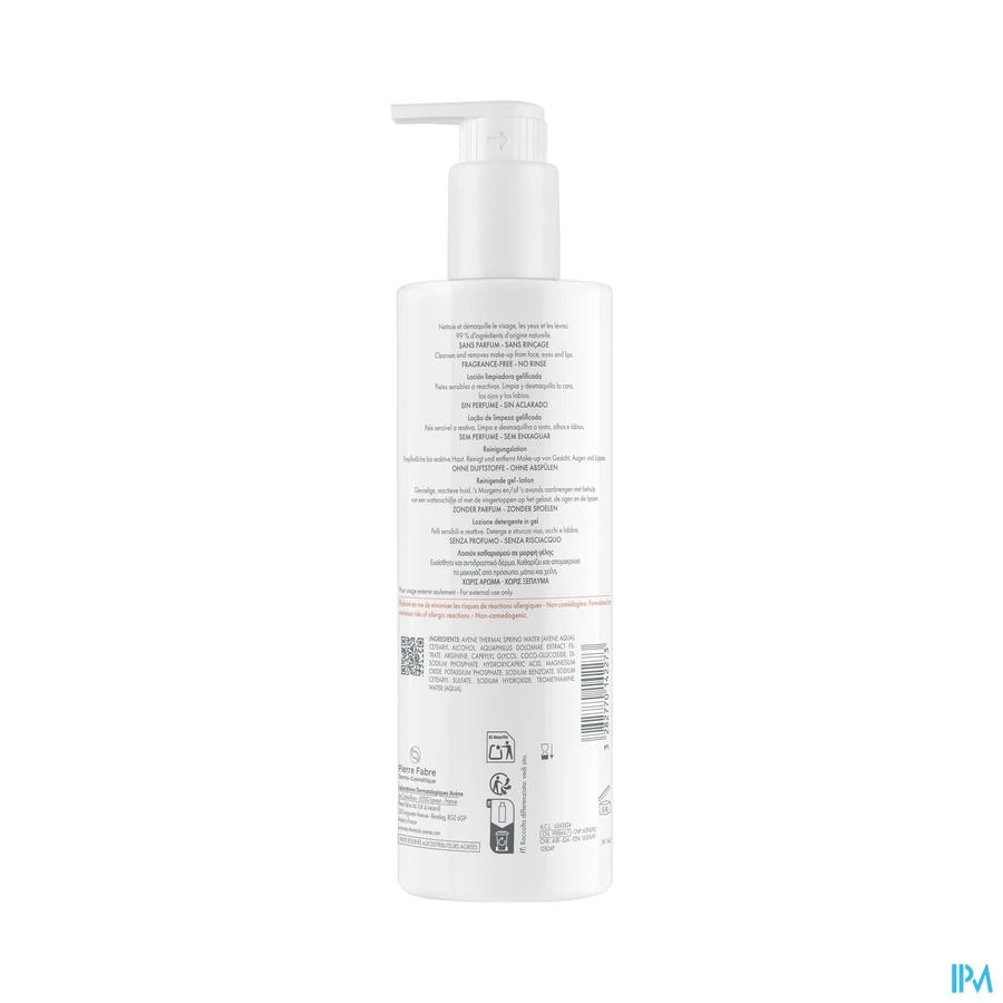 productshot van Avène Tolerance Control Reinigingslotion 400 ml