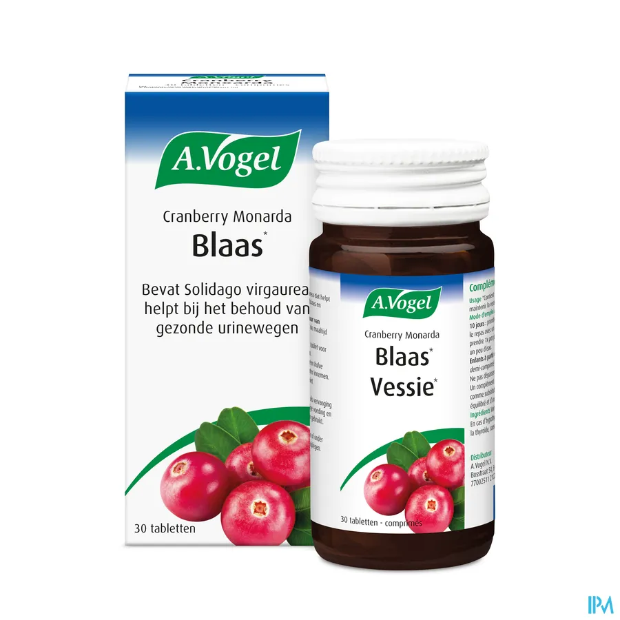 packshot van A. Vogel Cranberry Monarda 30 tabletten