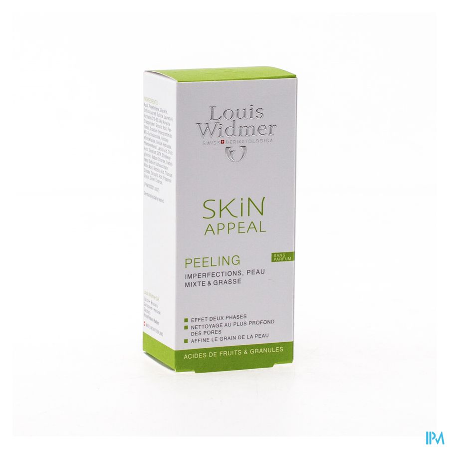 Widmer Skin Appeal Peeling Zonder Parfum 50 ml