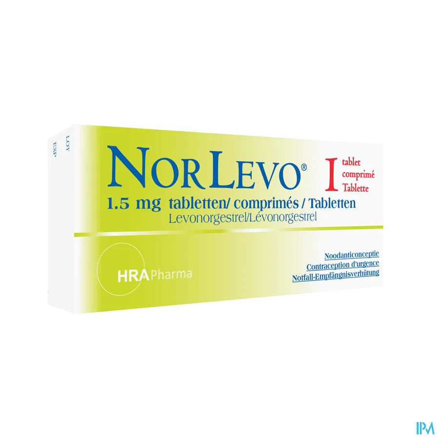 packshot van Norlevo 1,5mg 1 tablet