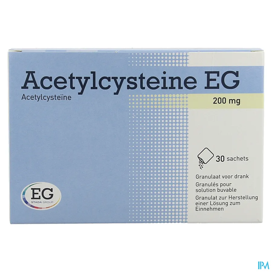 packshot van Acetylcysteïne EG 200 mg 30 Zakjes