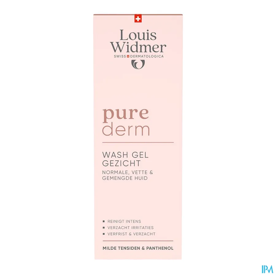 packshot van Louis Widmer Purederm Wash Gel Gezicht 125 ml - met parfum