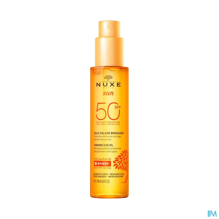 productshot van Nuxe Tanning Sun Oil SPF 50 Face & Body Spray 150 ml