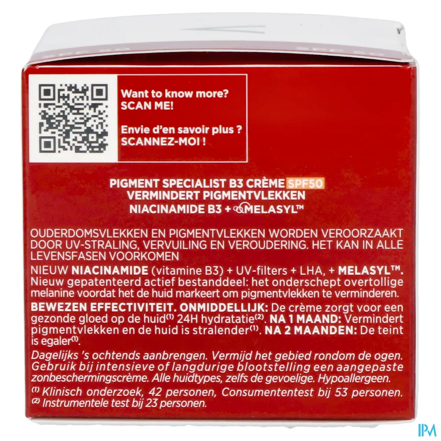 packshot van Vichy LiftActiv B3 Dagcrème tegen Pigmentvlekken SPF 50 50 ml