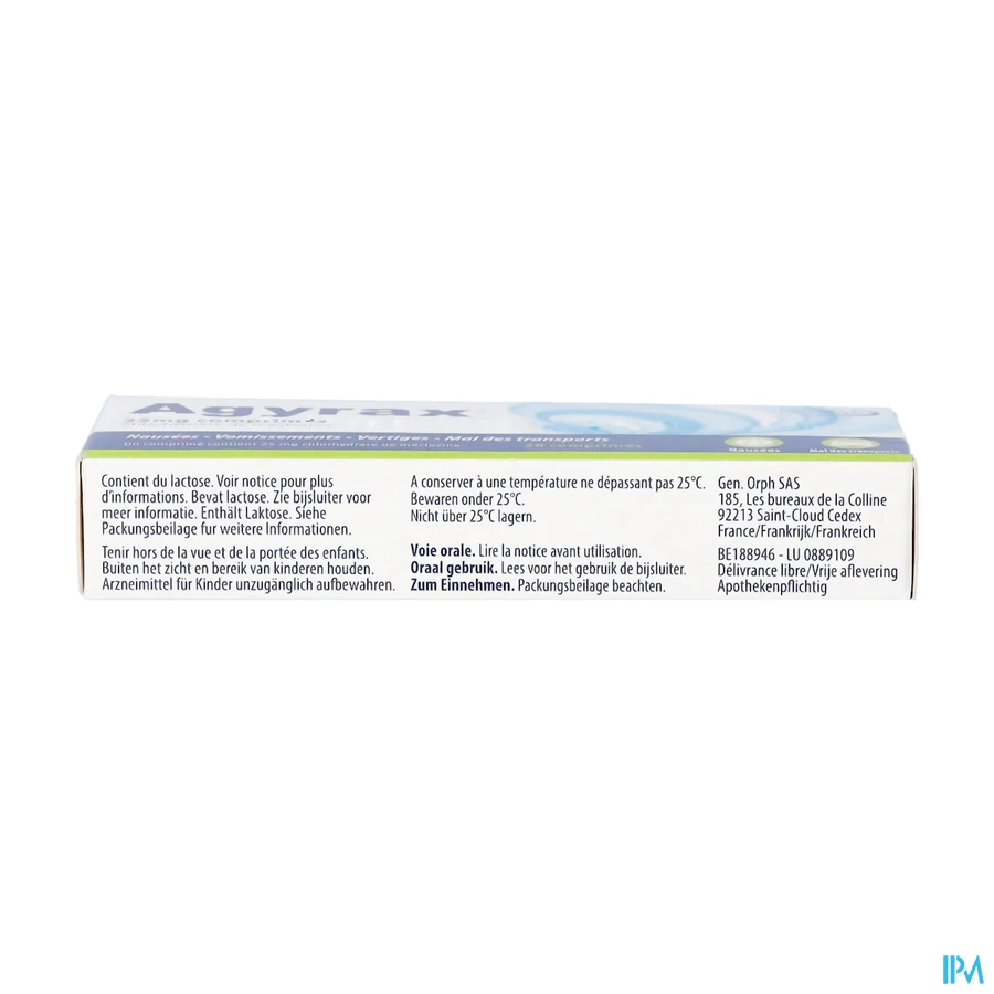 packshot van Agyrax 25 mg 20 tabletten
