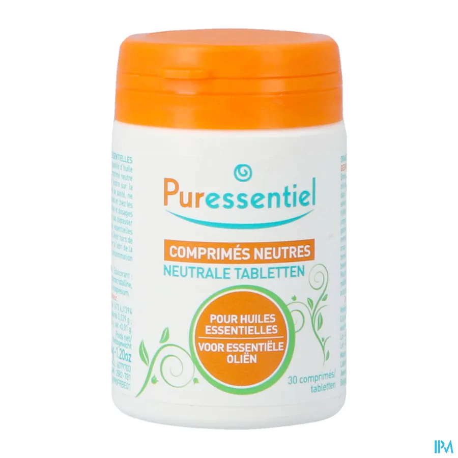 packshot van Puressentiel Neutrale Tabletten Voor Essentiële Oliën 30 Tabletten