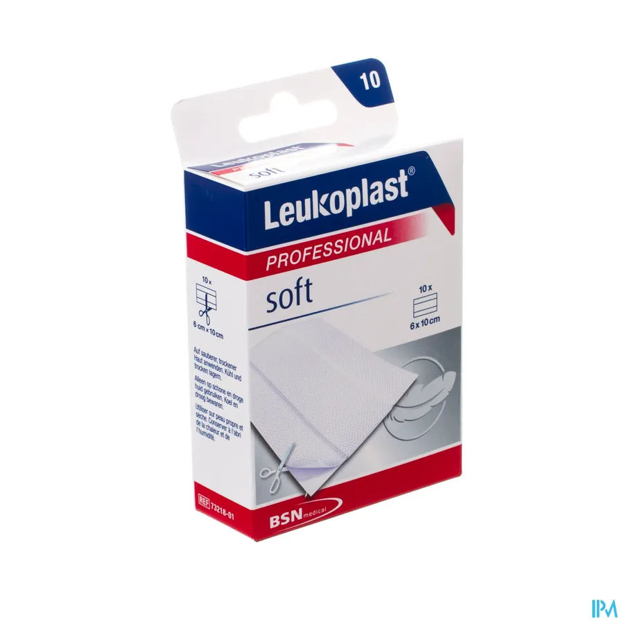 packshot van Leukoplast Soft 6 cm x 10 cm 10 stuks