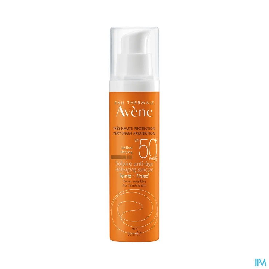 productshot van Avène Anti-Aging Getinte Zonnecrème SPF 50+ 50 ml