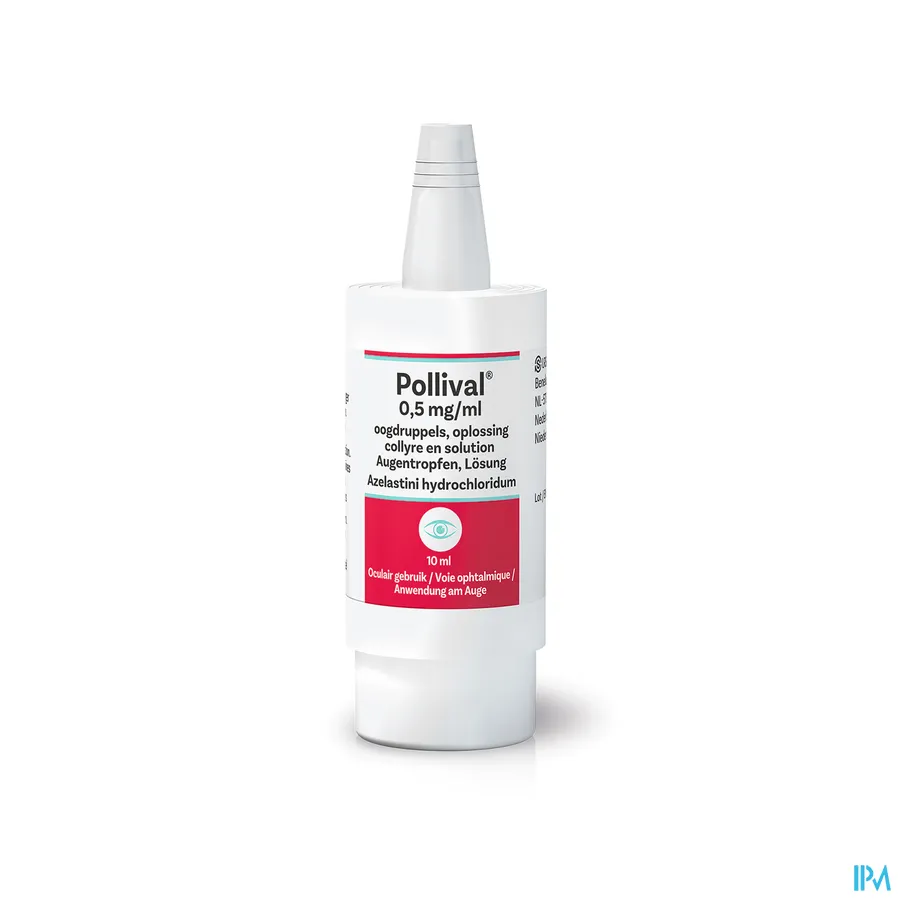 productshot van Pollival 0,5mg/ml Oogdruppels Multidosis Pompfles 10 ml