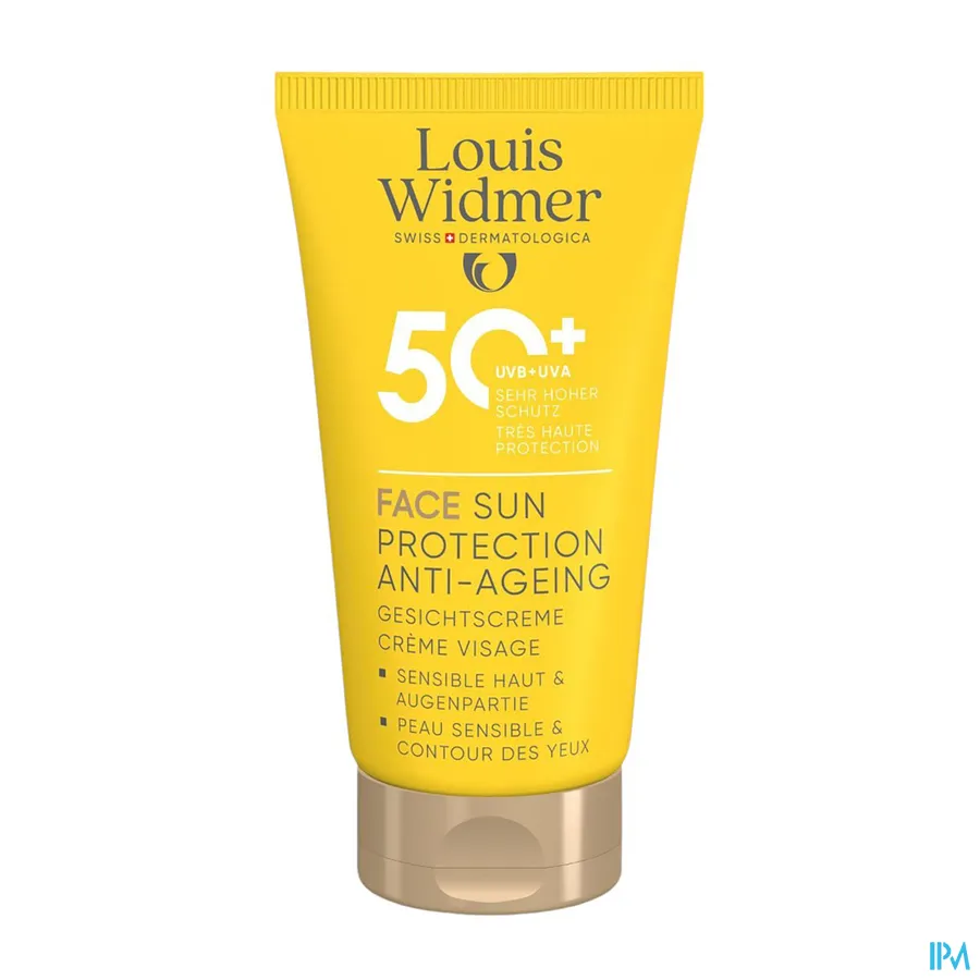 productshot van Widmer Face Sun Protection Anti-ageing 50+ Zonder Parfum 50 ml