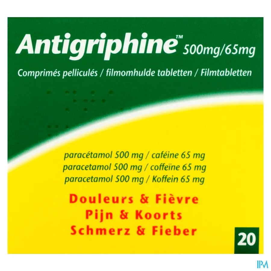 packshot van Antigriphine 20 tabletten