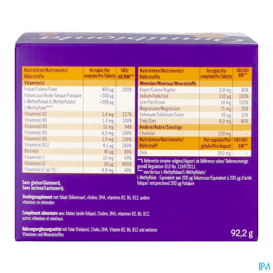 packshot van Omnibionta Pronatal 2 56 tabletten + 56 capsules