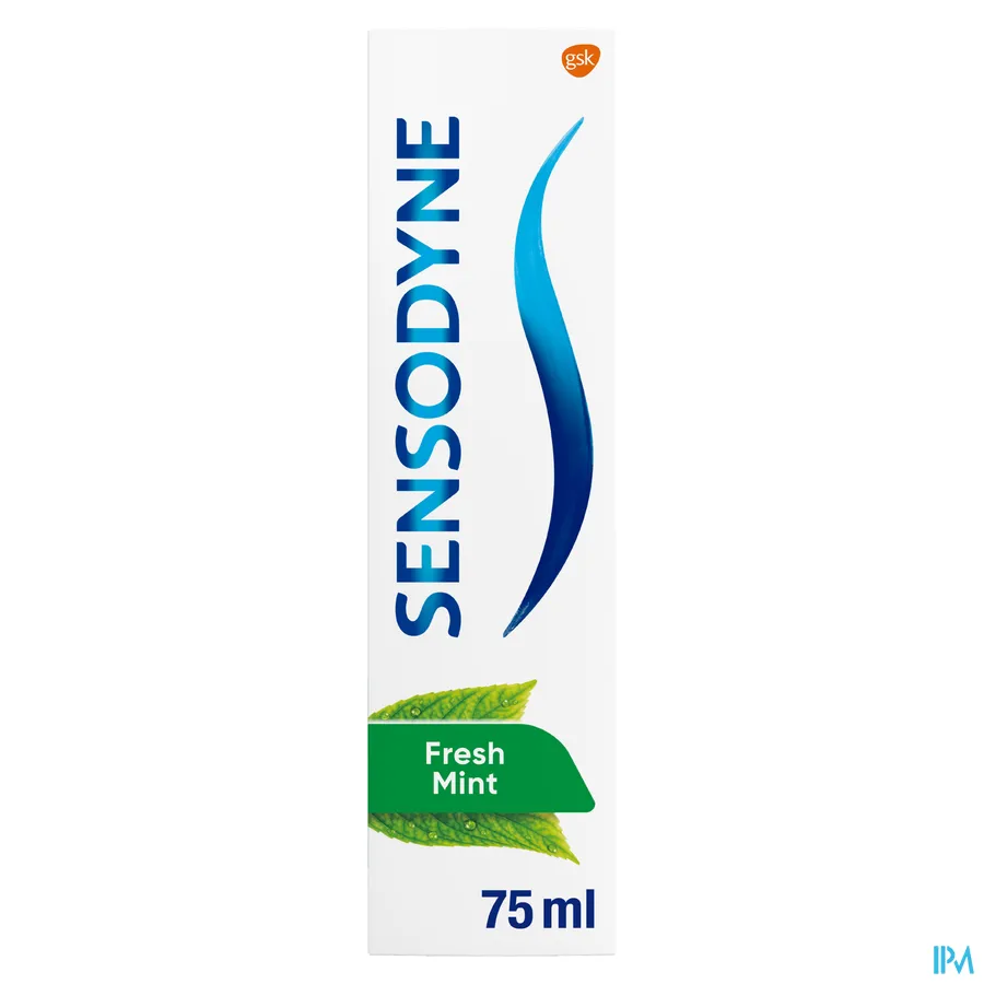 packshot van Sensodyne Tandpasta Fresh Mint met 24/7 Sensitivity Protection 75 ml