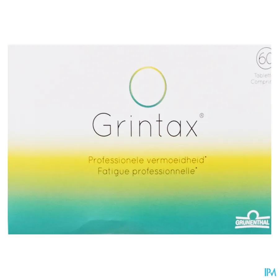 packshot van Grintax bij Professionele Vermoeidheid 60 Tabletten