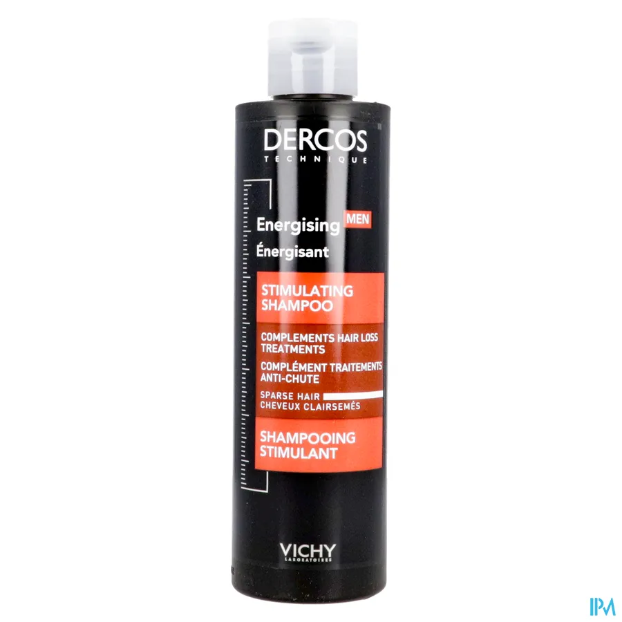 packshot van Vichy Dercos Men Aminexil Energie Revitaliserende Shampoo 200 ml