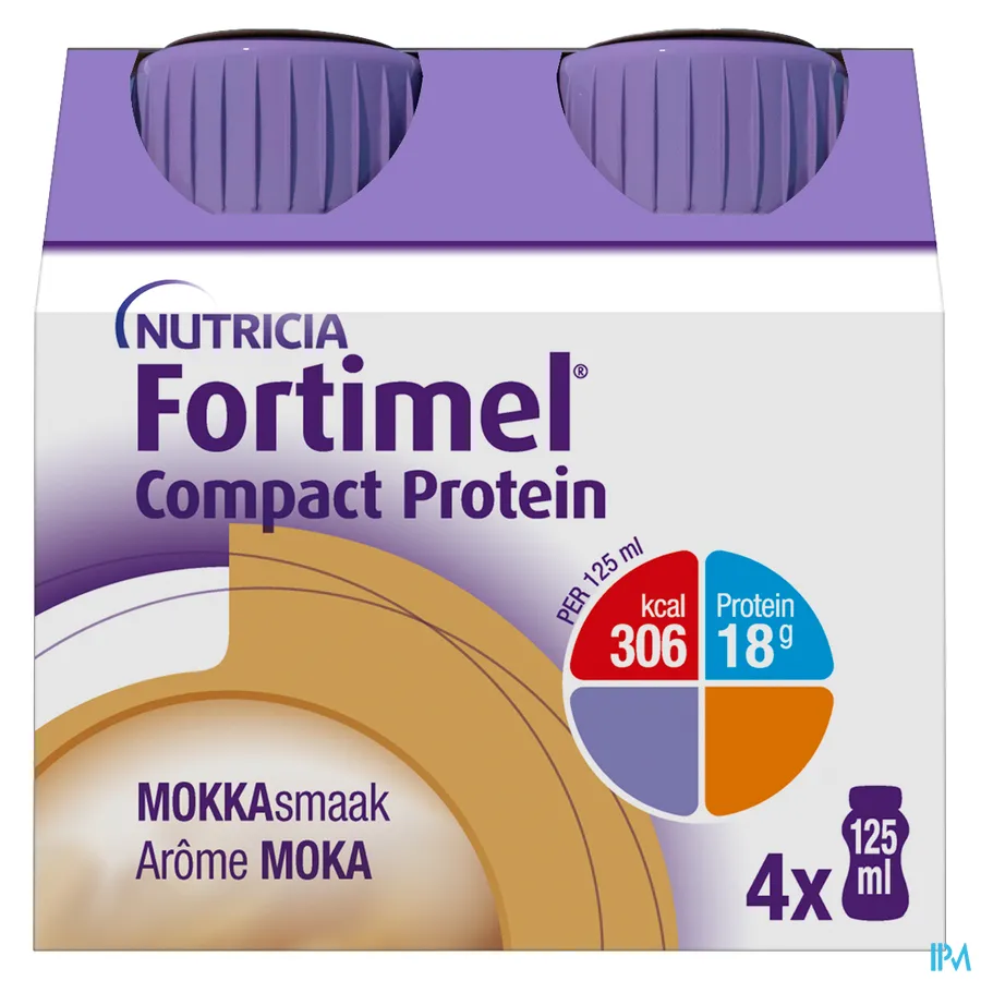 packshot van Fortimel Compact Protein Mokka 4 x 125 ml