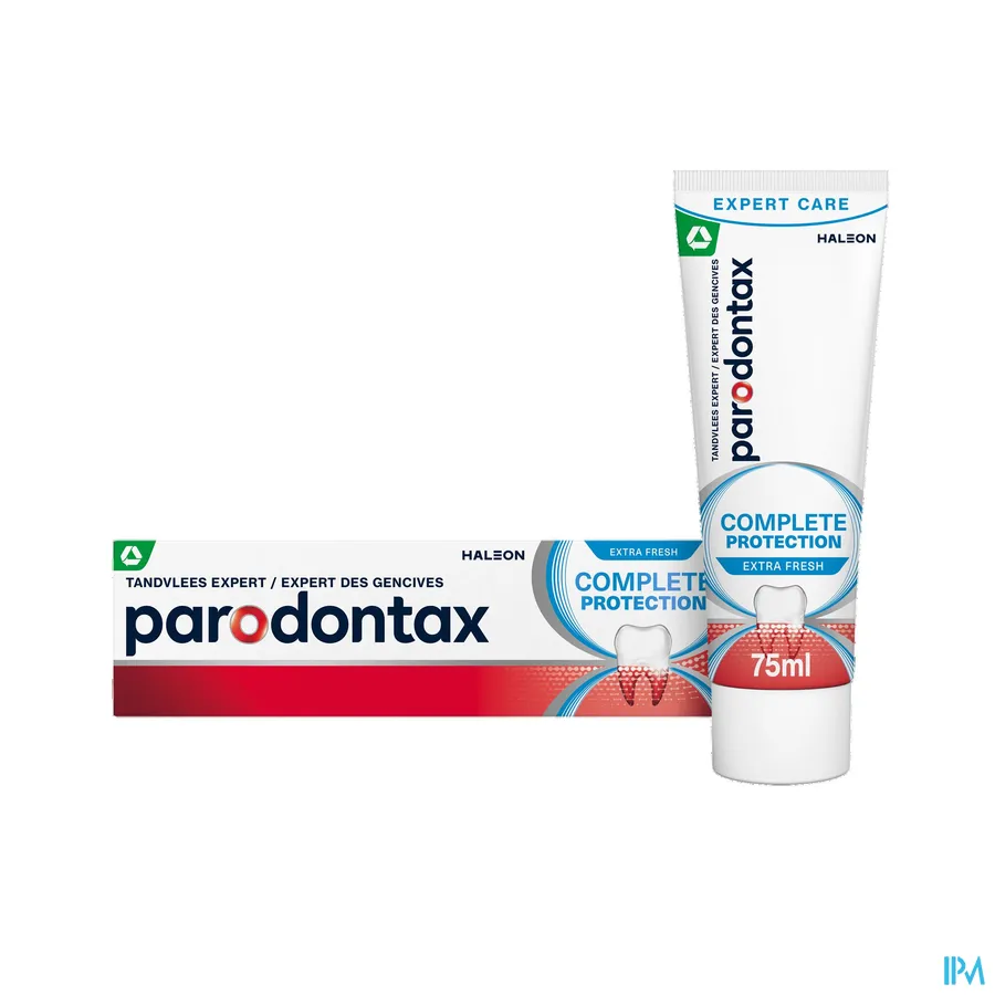productshot van Parodontax Complete Protection -Extra Fresh- met 8 Voordelen voor Gezond Tandvlees en Sterke Tanden Tube 75 ml