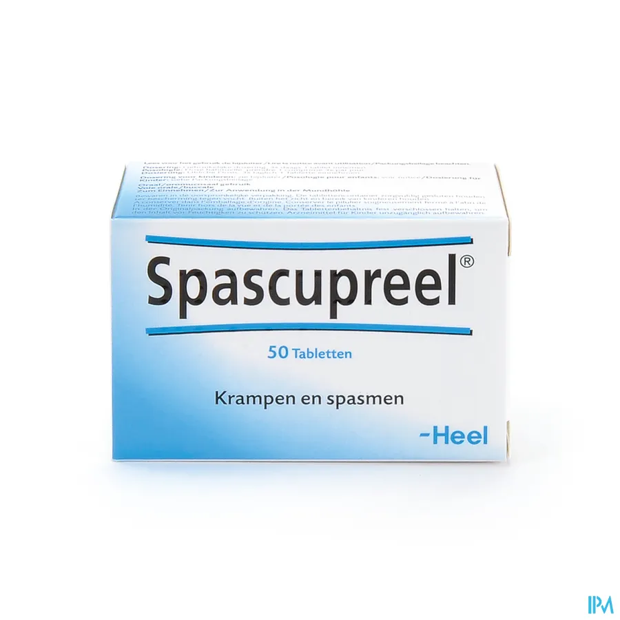 packshot van Heel Spascupreel 50 Tabletten