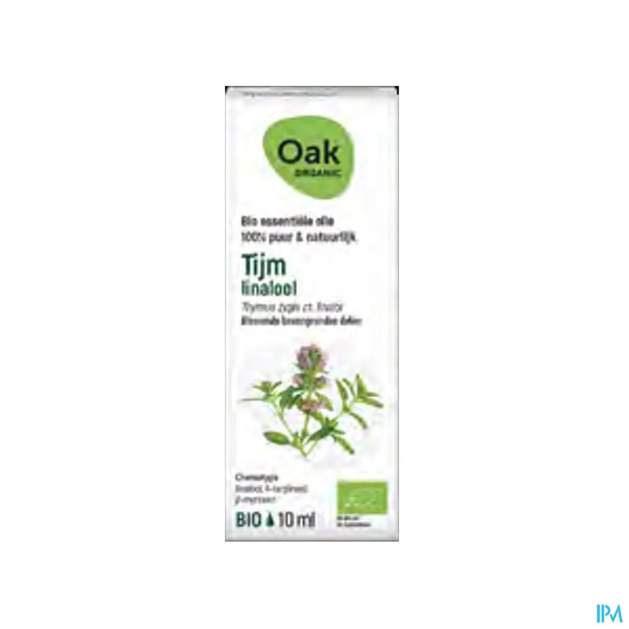 packshot van Oak Organic Essentiële Olie Tijm Linalool 10 ml