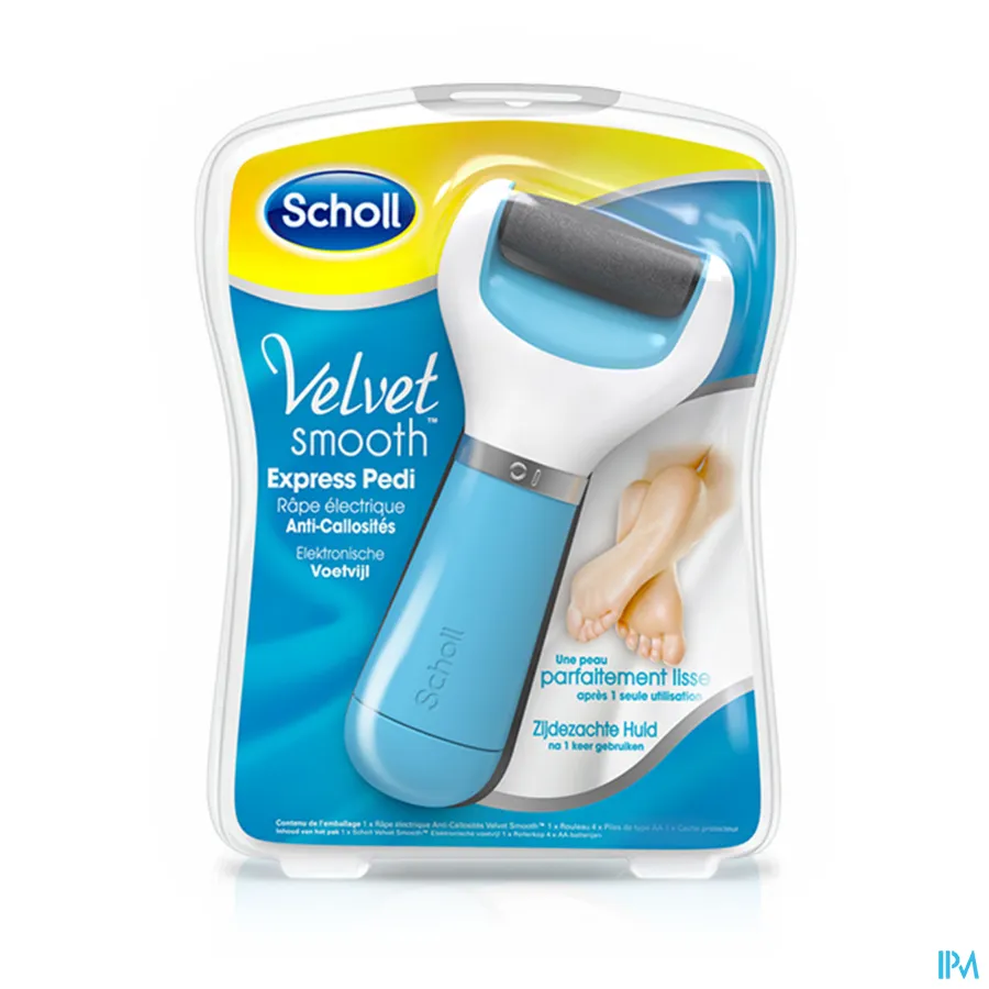packshot van Scholl Velvet Smooth Express Pedi Elektronische Voetvijl met Regular Roller