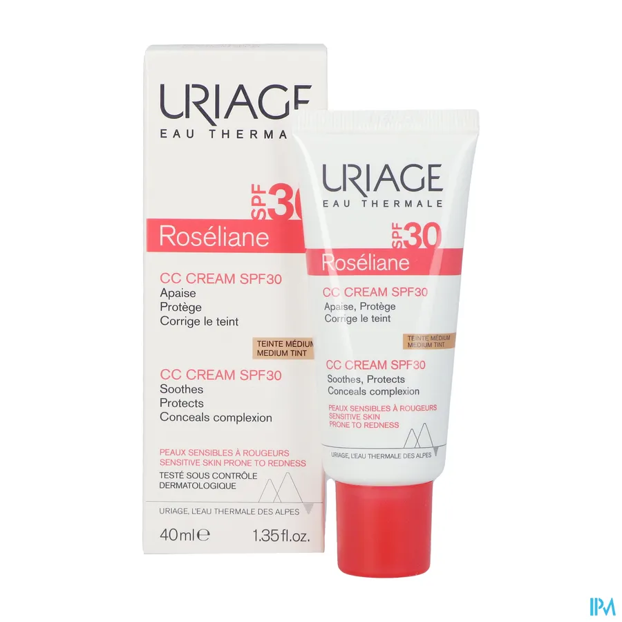 productshot van Uriage Roseliane CC Crème SPF30 - medium tint 40 ml