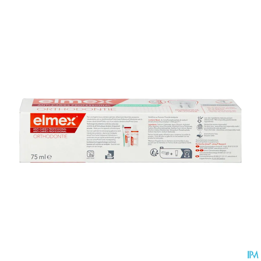 packshot van Elmex Anti-Cariës Professional + Ortho Tandpasta Expert 8-18 jaar 75 ml