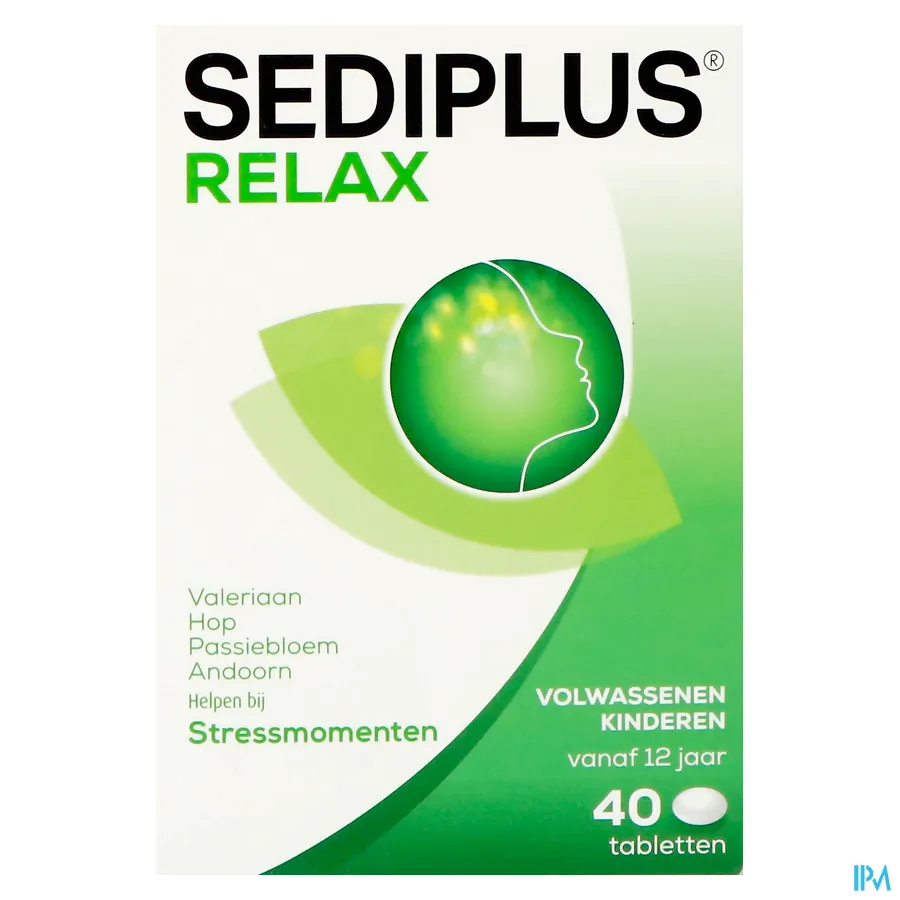 packshot van Sediplus Relax voor een Optimale Relaxatie 40 Tabletten