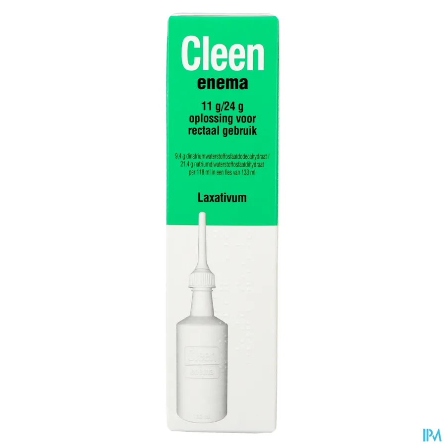packshot van Cleen Enema -Laxativum- Oplossing voor Rectaal Gebruik 133 ml