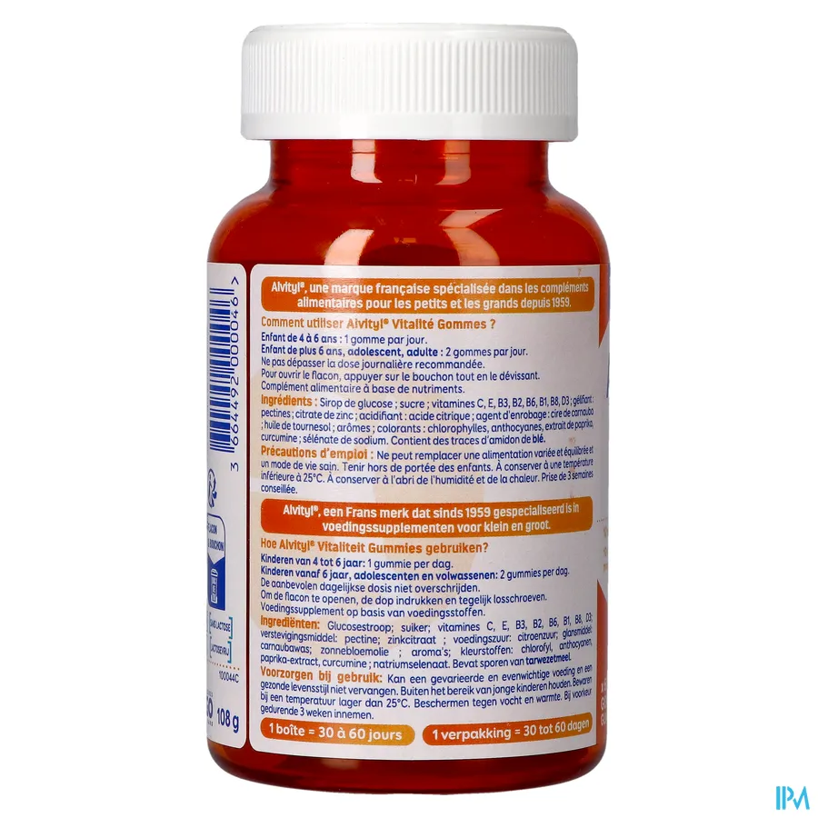 packshot van Alvityl Vitaliteit Gummies 60 gummies
