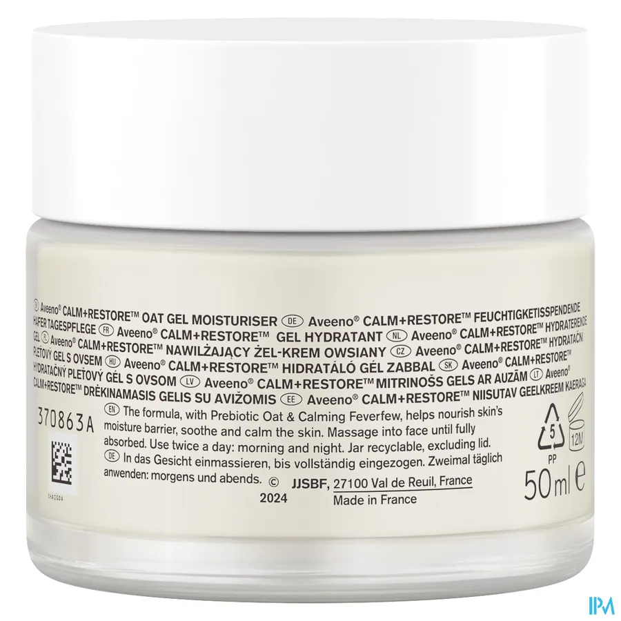 productshot van Aveeno Calm+Restore Hydraterende Gel 50 ml