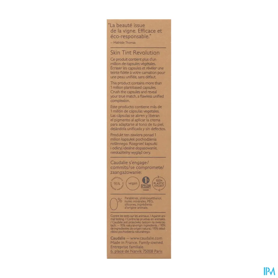 packshot van Caudalie Vinocrush Getinte Crème 30 ml Tint 4