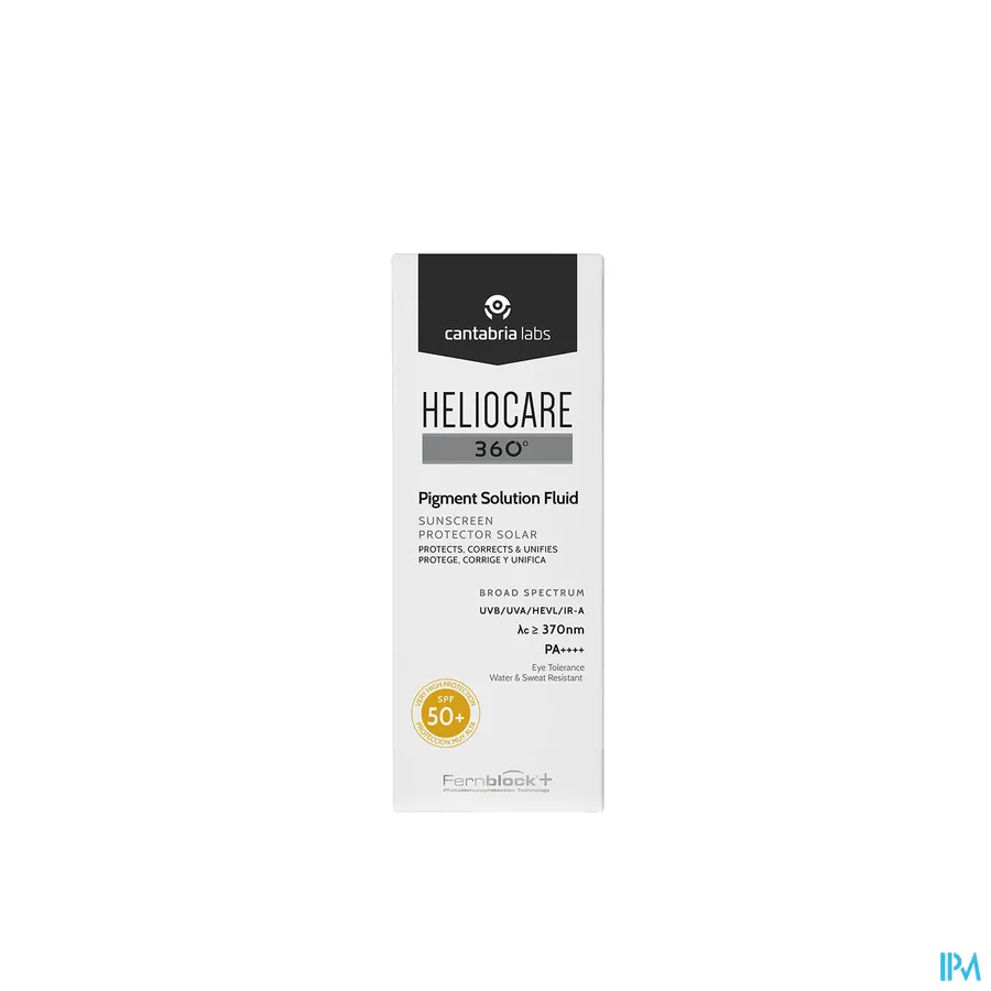packshot van Heliocare 360 Pigment Solution Fluid SPF 50+ 50 ml