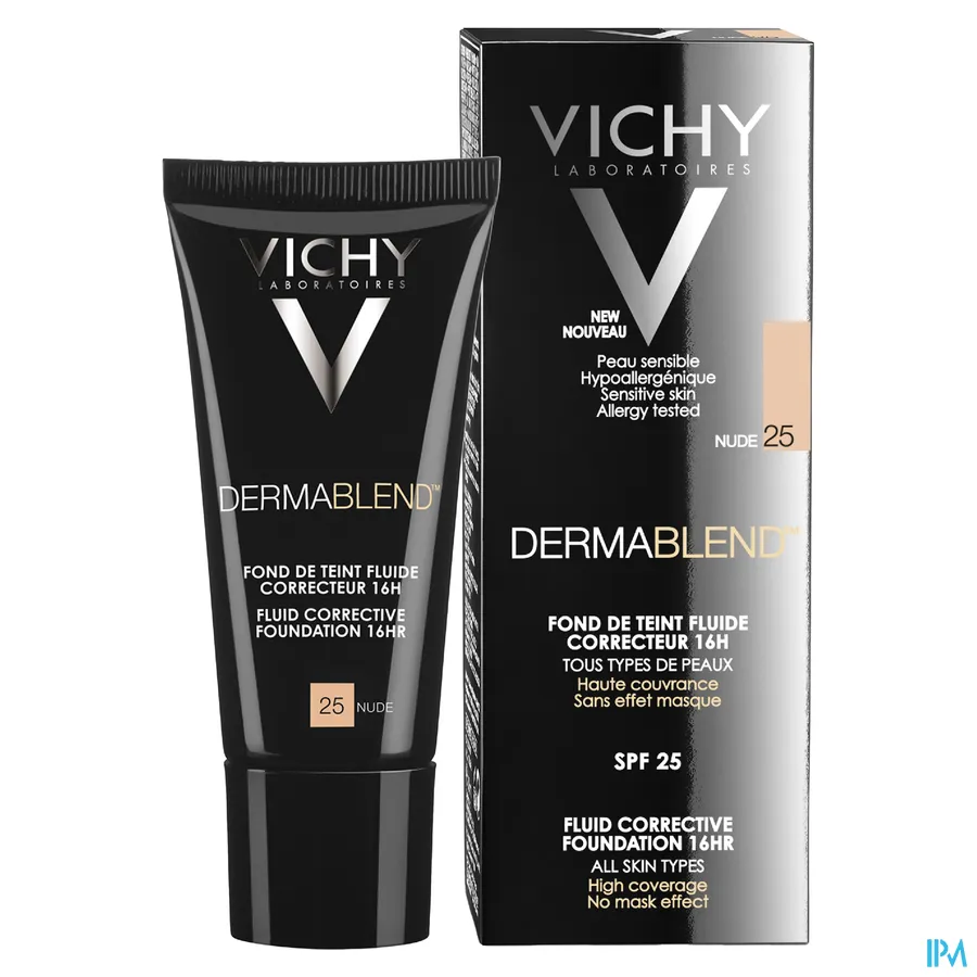productshot van Vichy Dermablend Fond De Teint Fluide 25 Nude 30 ml