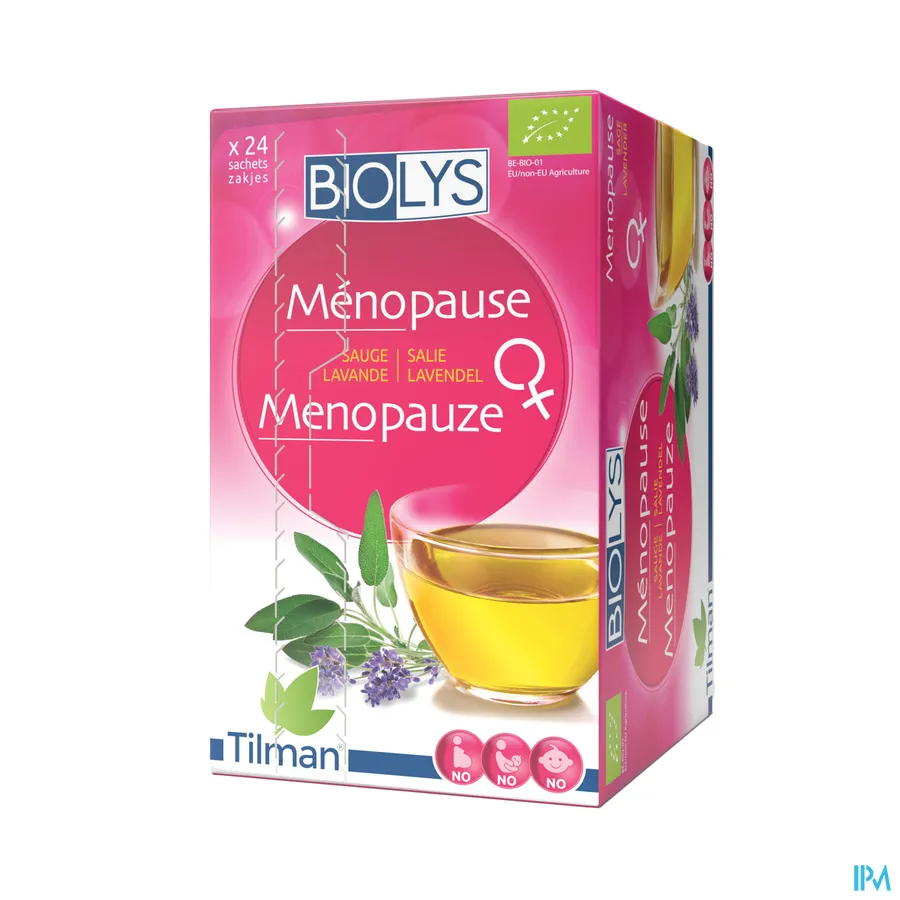 packshot van Tilman Biolys Menopauze Salie-Lavendel 24 zakjes