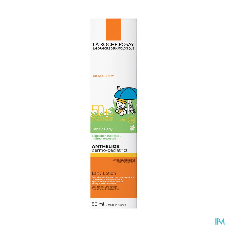 packshot van La Roche-Posay Anthelios Dermo Baby Zonnemelk SPF50+ Zonder Parfum 50 ml
