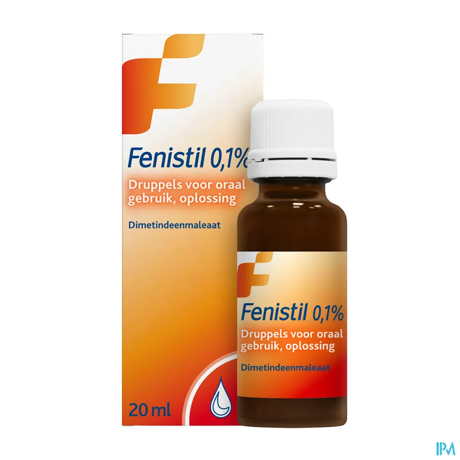 productshot van Fenistil 0,1% Druppels voor Oraal Gebruik - Jeukstillende en Anti-Allergische Oplossing - 20 ml