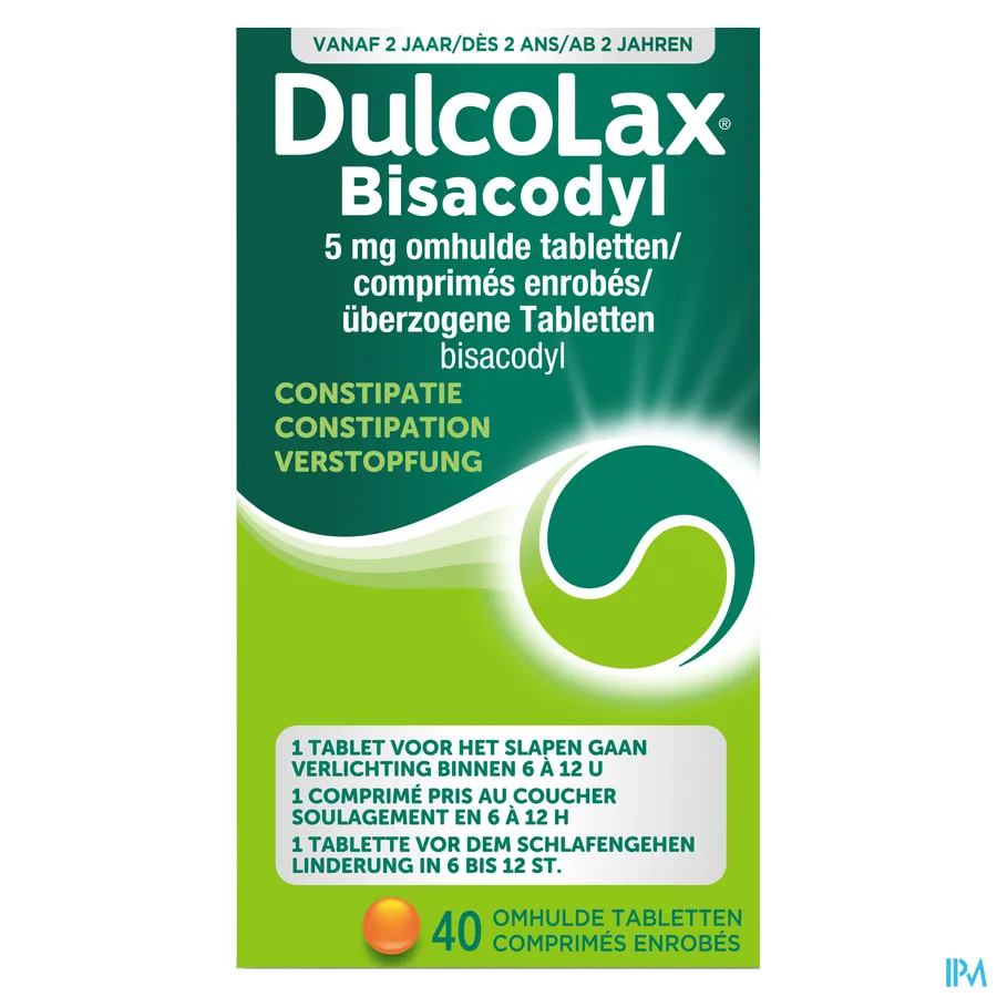 packshot van Dulcolax 5mg 40 dragees