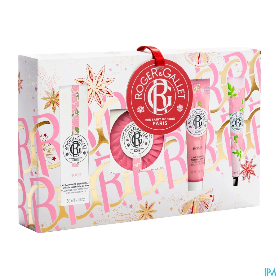 packshot van Roger & gallet Set Noel Rit Rose 30 ml 4 Producten