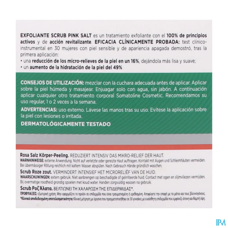 packshot van Somatoline Cosmetic Exfoliërende Scrub Pink Salt 350 g