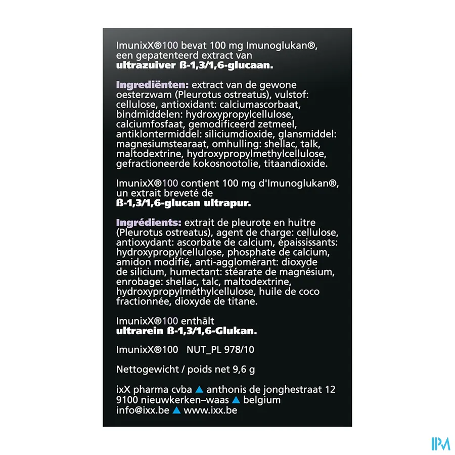 packshot van ImunixX 100 90 Tabletten