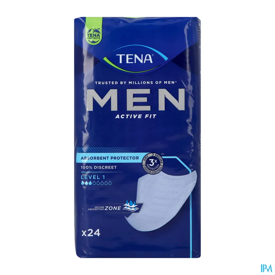 packshot van TENA Men Active Fit Absorbent Protector Level 1 24 stuks