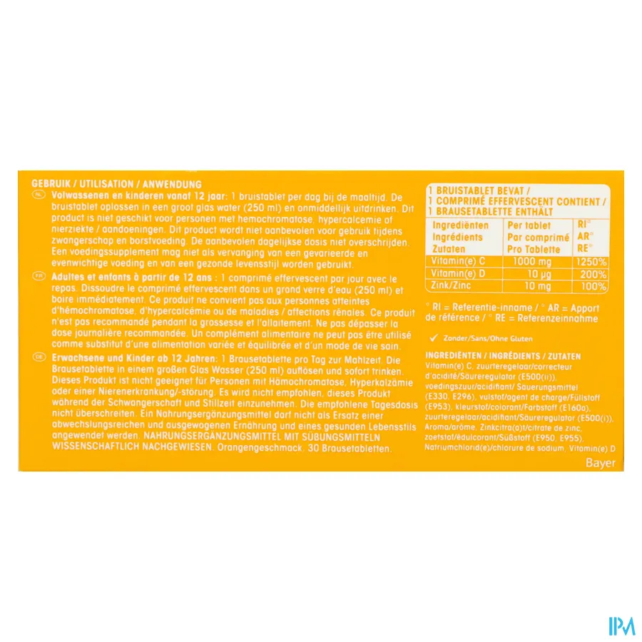 packshot van RedoxVita Triple Action 30 Bruistabletten