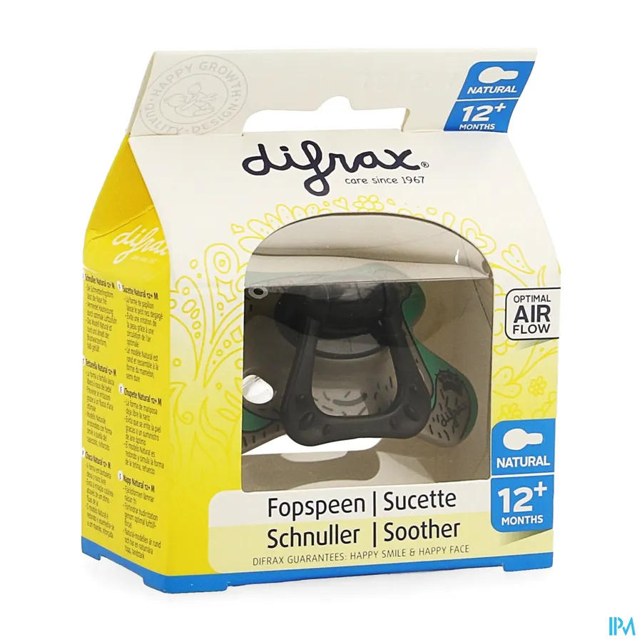 packshot van Difrax Fopspeen Natural 12m+