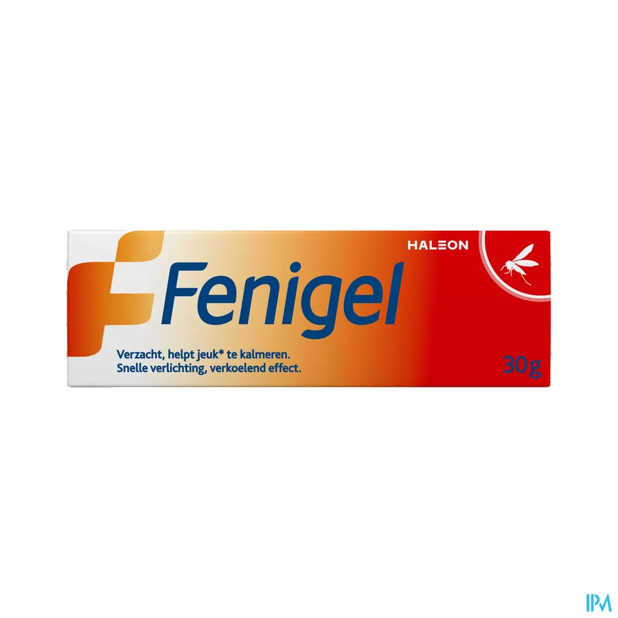 packshot van Fenigel voor Jeuk bij Insectenbeten, Roodheid van Huid en te Lange Blootstelling aan Zon 30 g