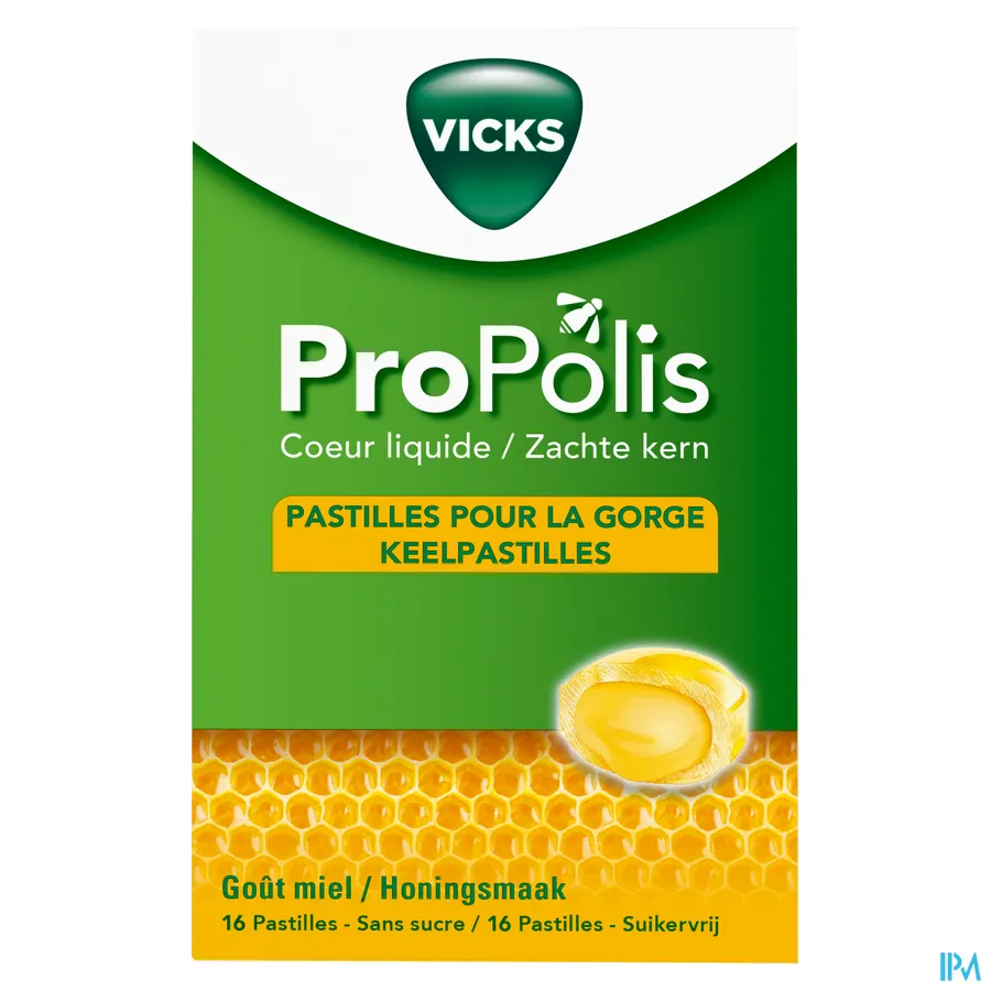 packshot van Vicks Propolis Coeur Liquide Zuigtabl 16