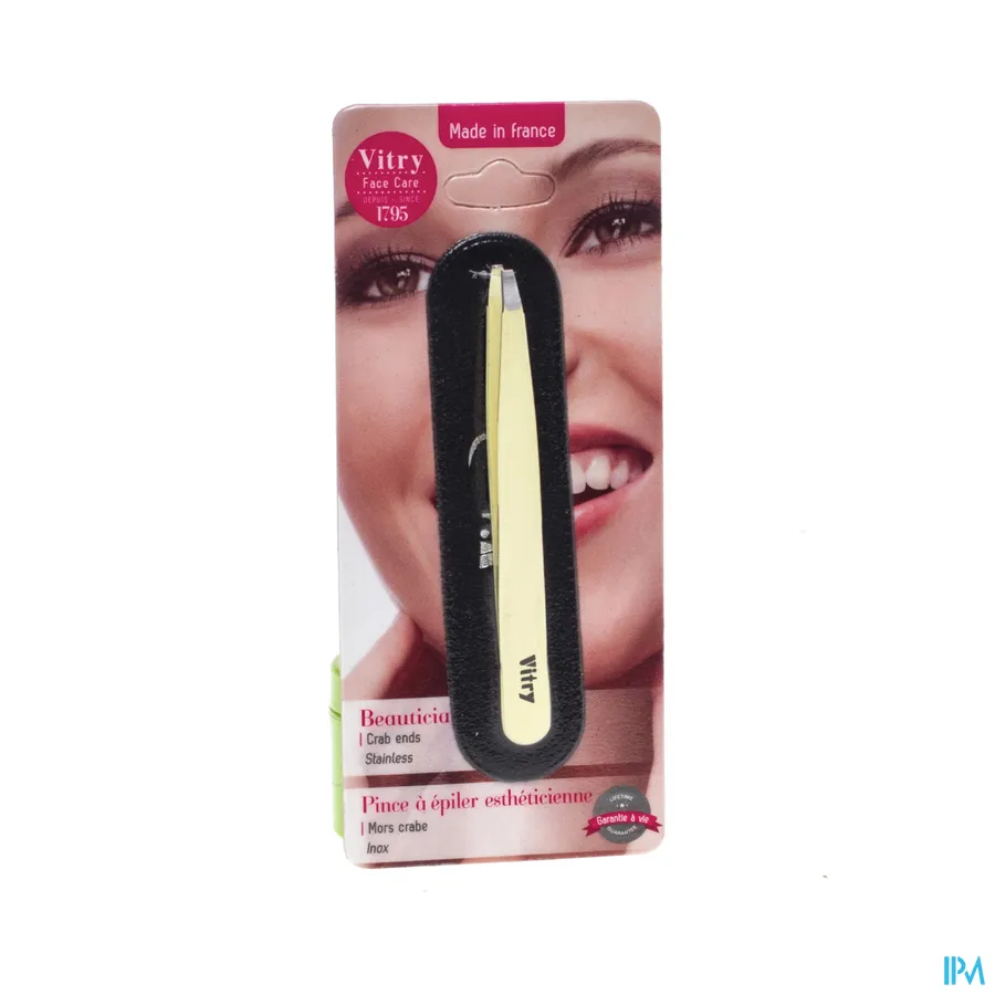 packshot van Vitry Epileerpincet Gekleurd met Krabvormige Top