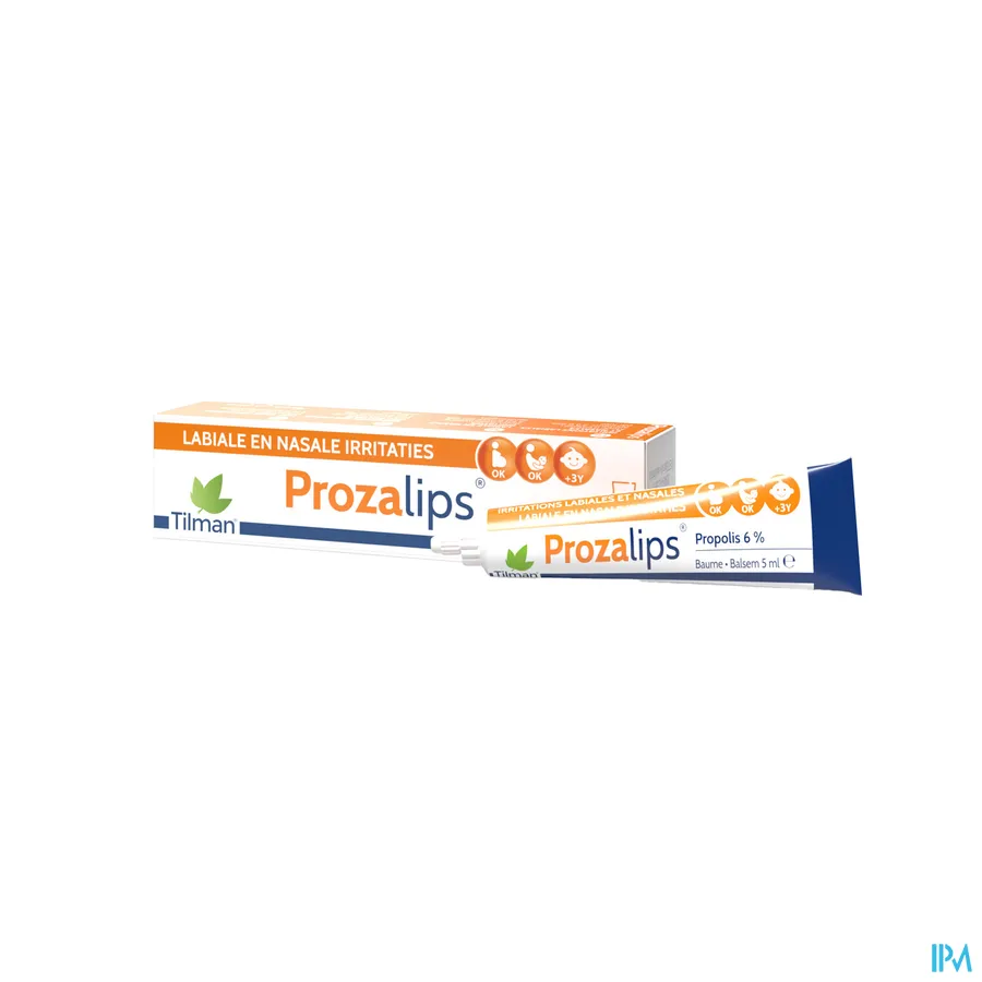 productshot van Prozalips Balsem tegen Labiale en Nasale Irritaties met 6% Propolis 5 ml
