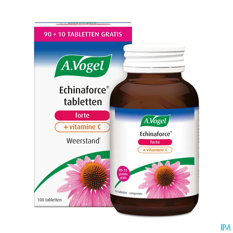 packshot van A. Vogel Echinaforce Forte + Vitamine C PROMO 100 tabletten