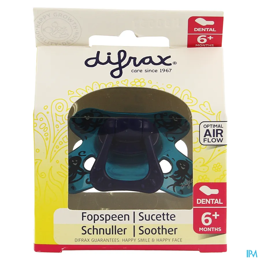 packshot van Difrax Fopspeen Sil Dental Girl +6 m